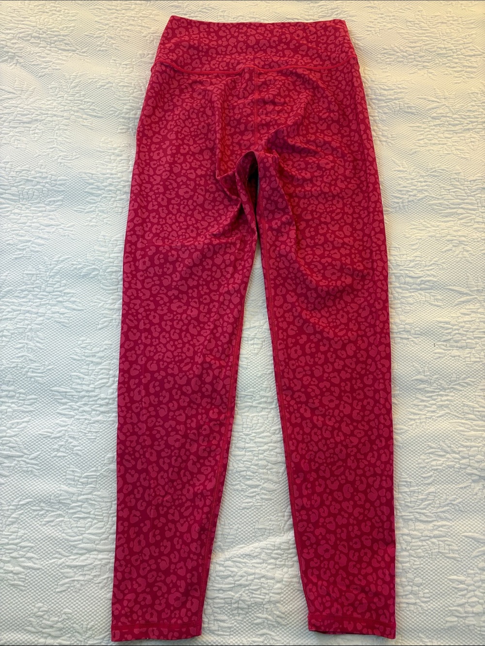Women’s Pink Leopard-Print Leggings (Size L)